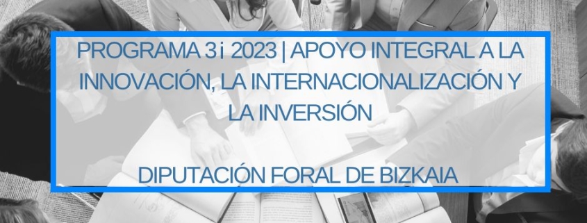 Programa 3i 2023 | Apoyo Integral a la Innovación, la Internacionalización y la Inversión | Diputación Foral de Bizkaia